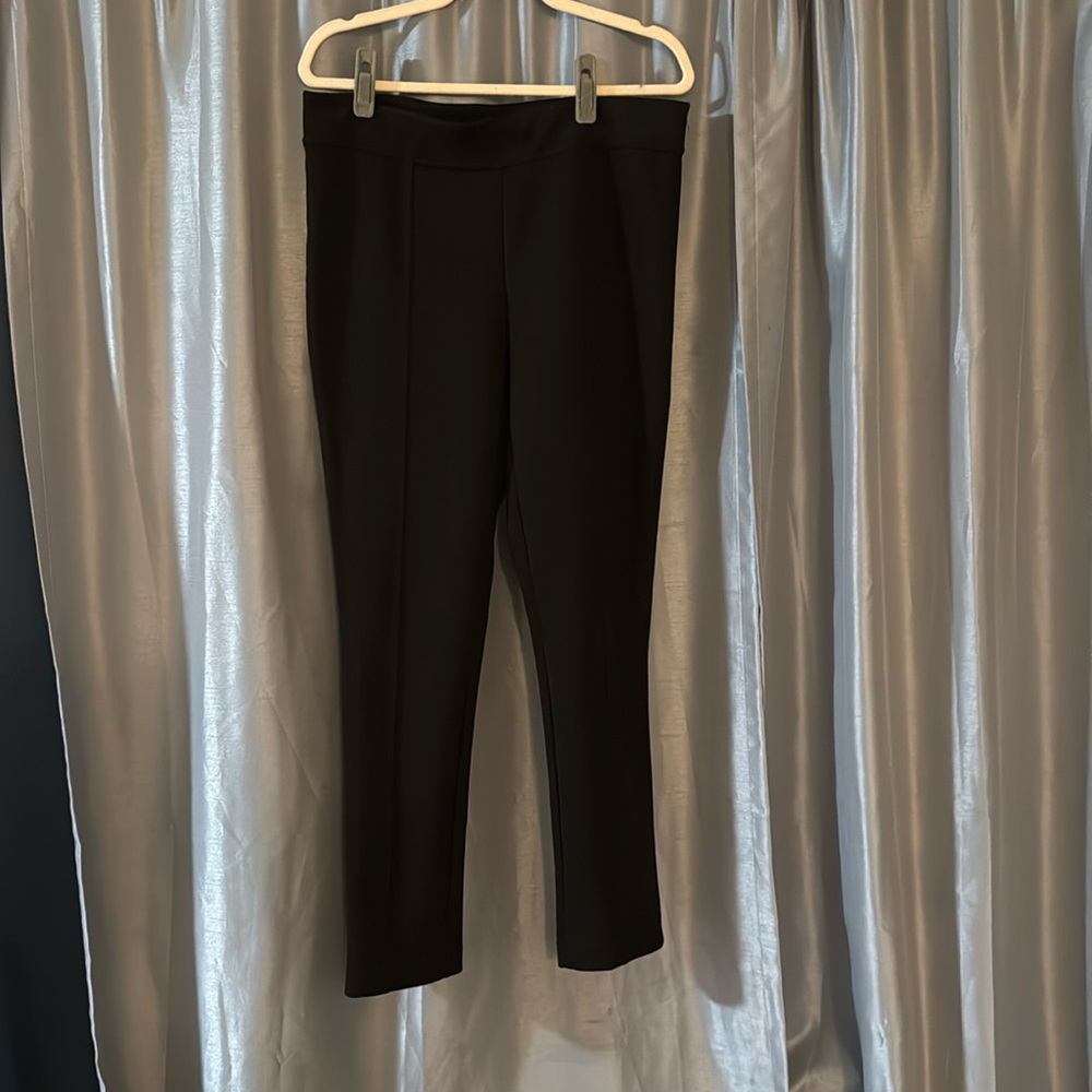 Black Suede Andrew Marc Trousers